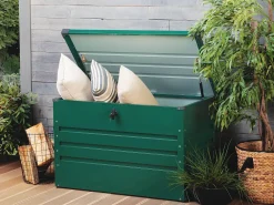 Sale Beliani Pehmustelaatikko Teraksinen Tummanvihrea 100X62 Cm Cebrosa