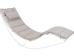 Cheap Beliani Pehmustetyyny Lepotuoliin 180 X 60 X 5 Cm Ruskeanharmaa Brescia