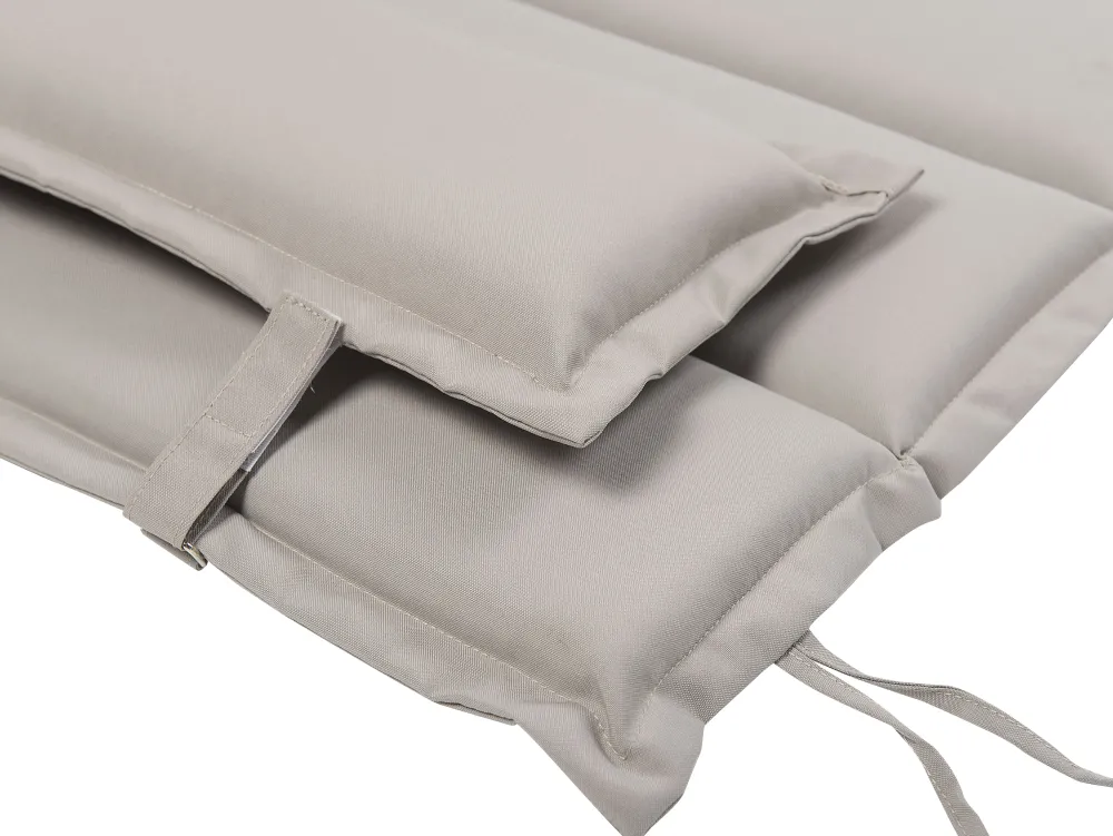 Cheap Beliani Pehmustetyyny Lepotuoliin 180 X 60 X 5 Cm Ruskeanharmaa Brescia