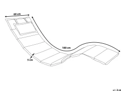 Cheap Beliani Pehmustetyyny Lepotuoliin 180 X 60 X 5 Cm Ruskeanharmaa Brescia