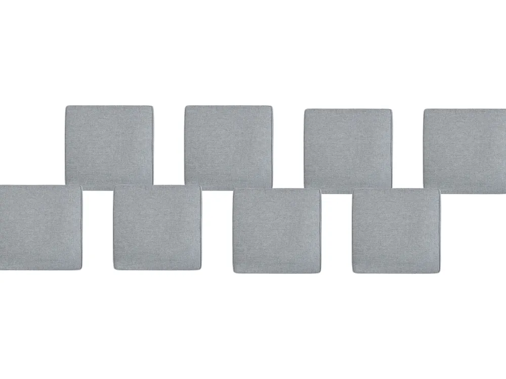 Cheap Beliani Pehmustetyyny Tuoliin Harmaa 8Kpl Sassari