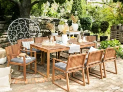 Cheap Beliani Pehmustetyyny Tuoliin Harmaa 8Kpl Sassari