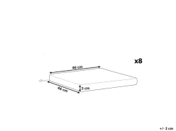 Cheap Beliani Pehmustetyyny Tuoliin Harmaa 8Kpl Sassari