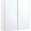 Säilytys<Beliani Peilikaappi Valkoinen 60 X 60 Cm Navarra