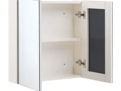 Säilytys<Beliani Peilikaappi Valkoinen 60 X 60 Cm Navarra