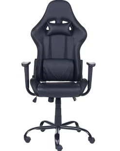 Fashion Beliani Pelituoli Keinonahka Led-Valo Musta Gleam