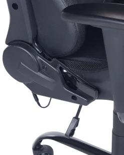 Fashion Beliani Pelituoli Keinonahka Led-Valo Musta Gleam