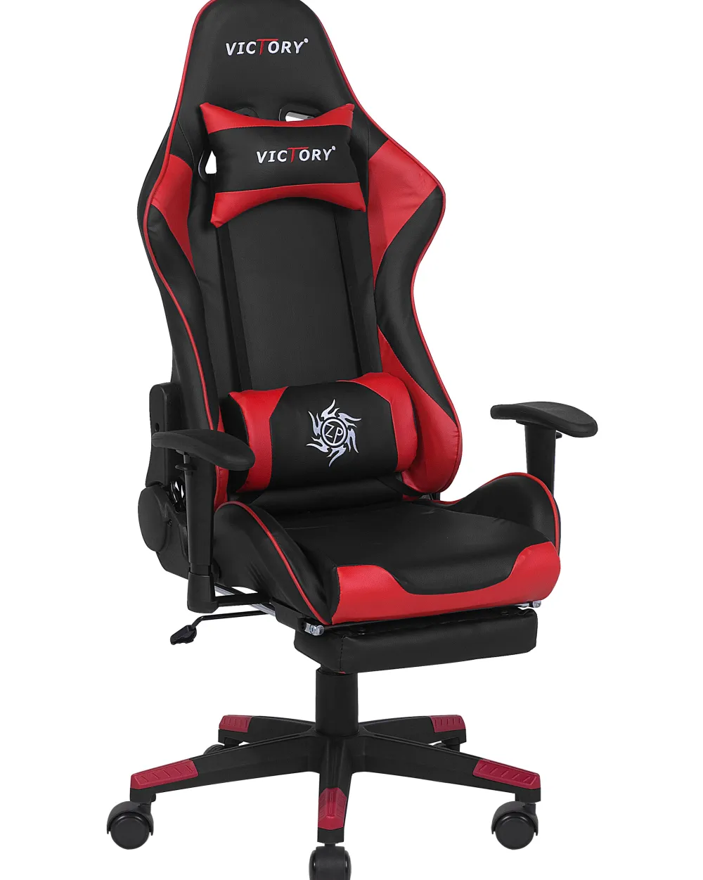 Store Beliani Pelituoli Keinonahka Musta/Punainen Victory