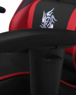 Store Beliani Pelituoli Keinonahka Musta/Punainen Victory