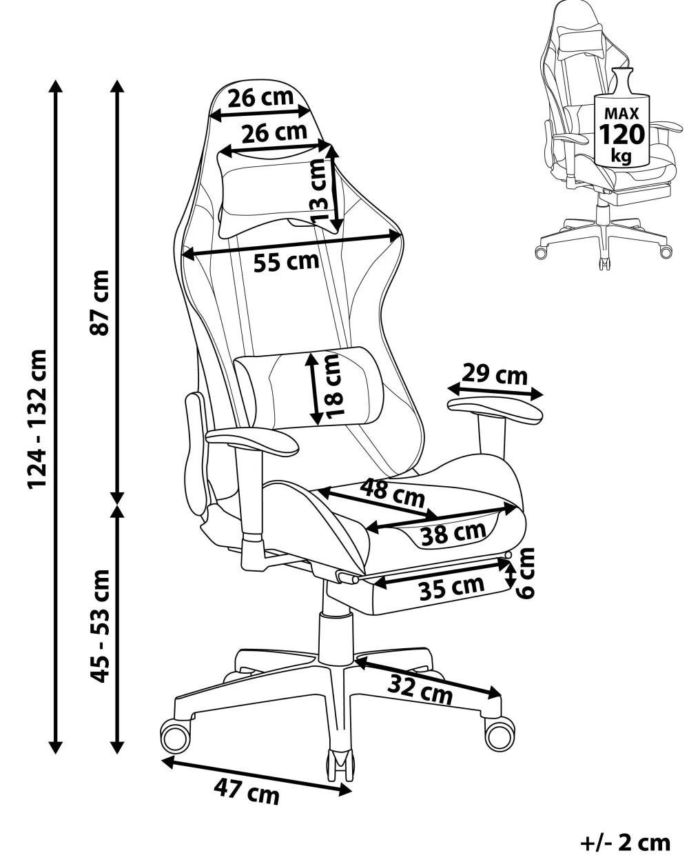 Shop Beliani Pelituoli Keinonahka Musta/Sininen Victory