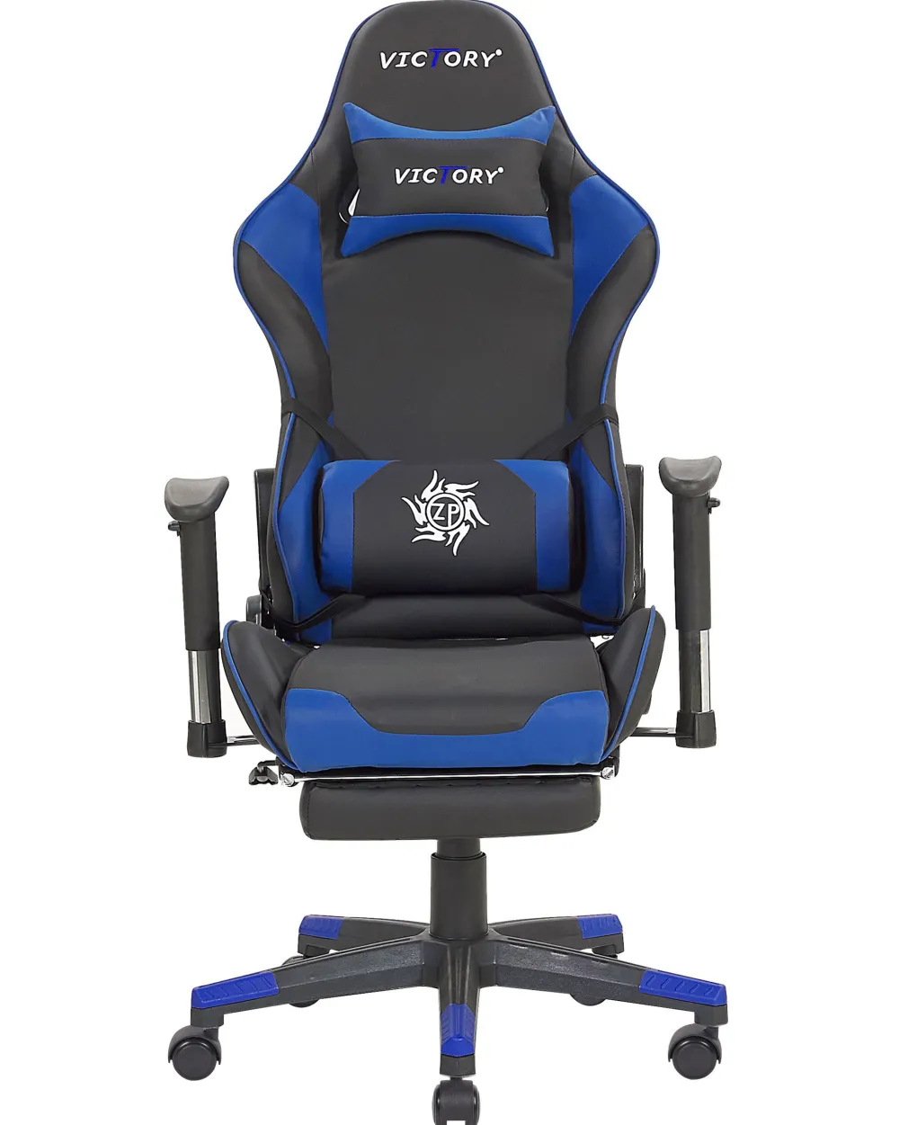 Shop Beliani Pelituoli Keinonahka Musta/Sininen Victory