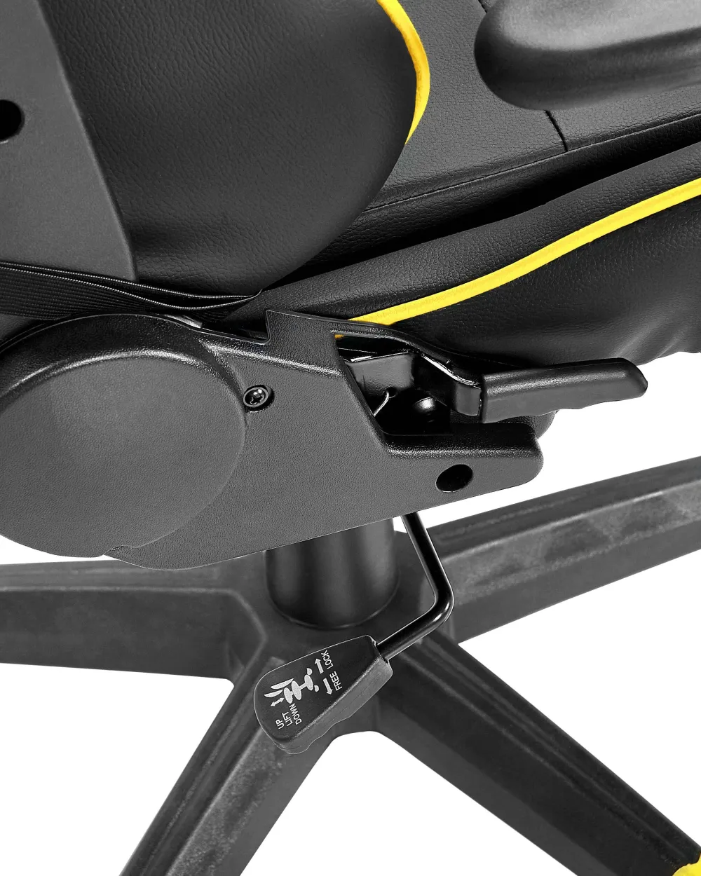 Online Beliani Pelituoli Keinonahka Musta/Keltainen Victory