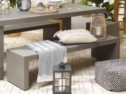 Ulkokalusteet<Beliani Penkki Harmaa Betoni U-Muotoinen 150 X 40 Cm Taranto