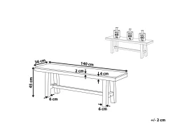 Ulkokalusteet<Beliani Penkki Musta Scania