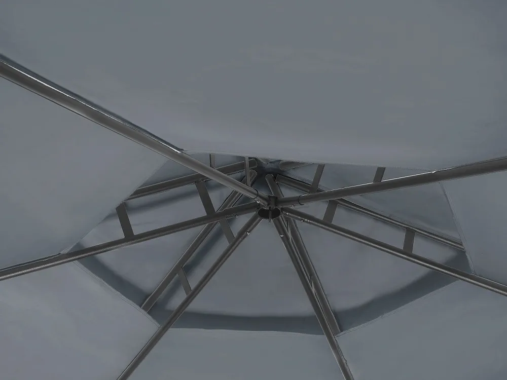 Ulkokalusteet<Beliani Pihakatos Tummanharmaa Portel