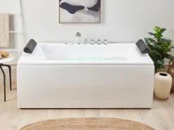 Hot Beliani Poreamme Led-Valot Valkoinen 172 X 83 Cm Montego