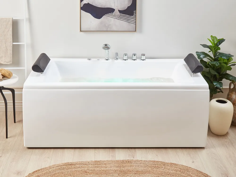 Hot Beliani Poreamme Led-Valot Valkoinen 172 X 83 Cm Montego