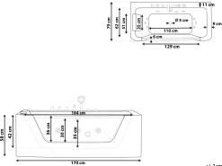 Kylpy- & Poreammeet<Beliani Poreamme Valkoinen 170 X 80 Cm Manta
