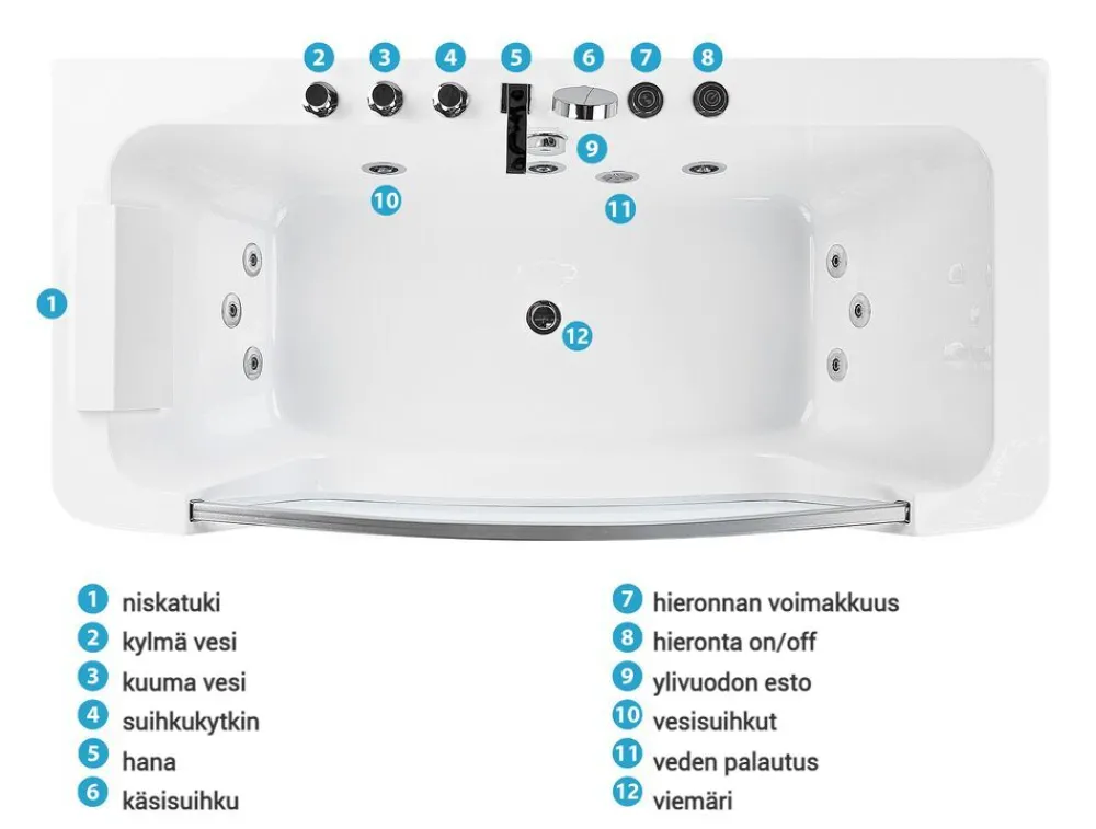 Flash Sale Beliani Poreamme Valkoinen 170 X 85 Cm Barranca