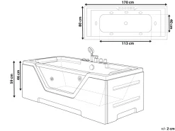 Sale Beliani Poreamme Valkoinen 170 X 80 Cm Grenada