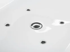 Kylpy- & Poreammeet<Beliani Poreamme Vapaasti Seisova Led-Valot Musta 170 X 80 Cm Nevis