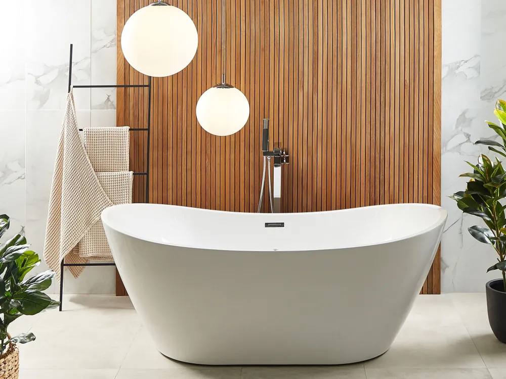 Cheap Beliani Poreamme Vapaasti Seisova Led-Valot Valkoinen 180 X 85 Cm Antigua