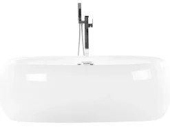 Kylpy- & Poreammeet<Beliani Poreamme Vapaasti Seisova Led-Valot Valkoinen 180 X 100 Cm Mustique