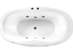 Kylpy- & Poreammeet<Beliani Poreamme Vapaasti Seisova Led-Valot Valkoinen 180 X 100 Cm Mustique