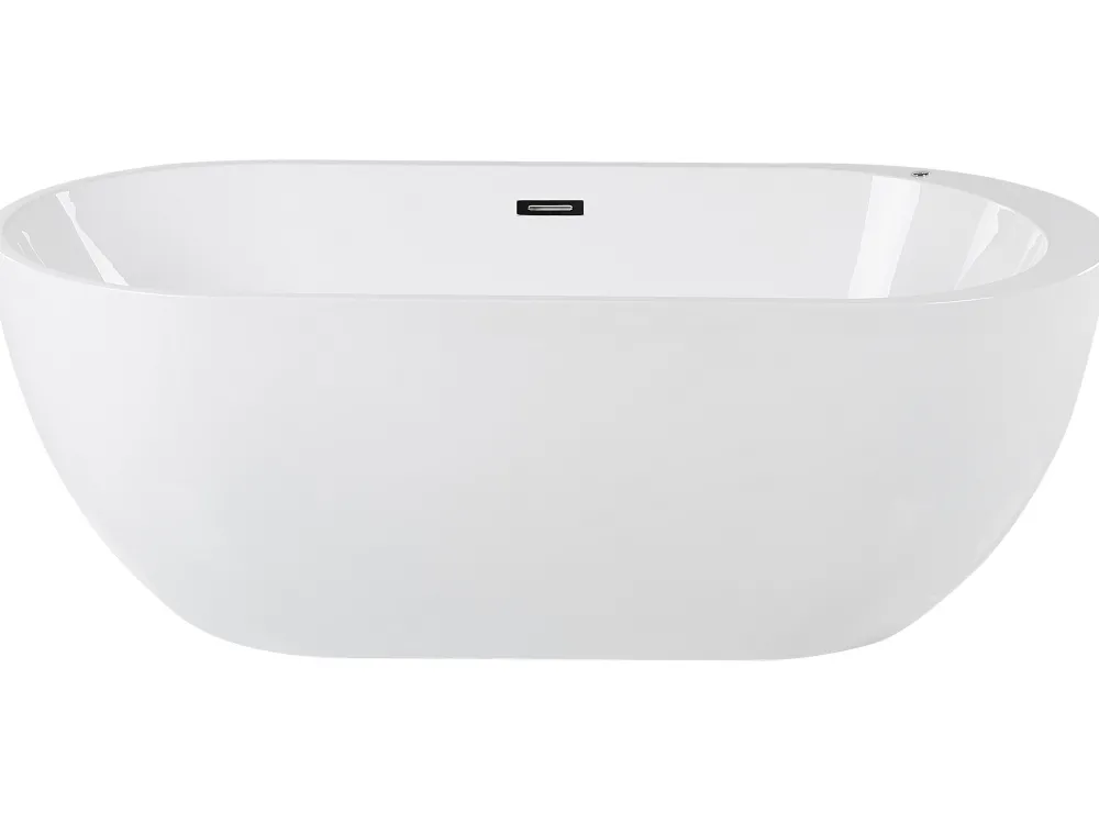 Kylpy- & Poreammeet<Beliani Poreamme Vapaasti Seisova Led-Valot Valkoinen 170 X 80 Cm Nevis