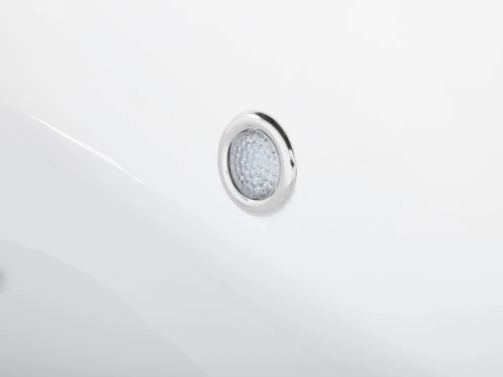 Kylpy- & Poreammeet<Beliani Poreamme Vapaasti Seisova Led-Valot Valkoinen 170 X 80 Cm Nevis