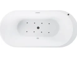 Kylpy- & Poreammeet<Beliani Poreamme Vapaasti Seisova Led-Valot Valkoinen 170 X 80 Cm Nevis