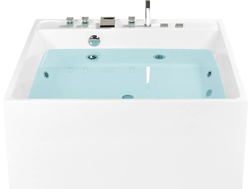 Kylpy- & Poreammeet<Beliani Poreamme Vapaasti Seisova Valkoinen 130 X 130 Cm Tahua