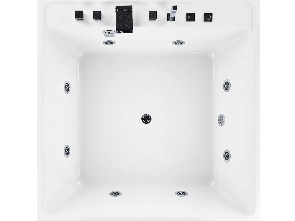 Kylpy- & Poreammeet<Beliani Poreamme Vapaasti Seisova Valkoinen 130 X 130 Cm Tahua