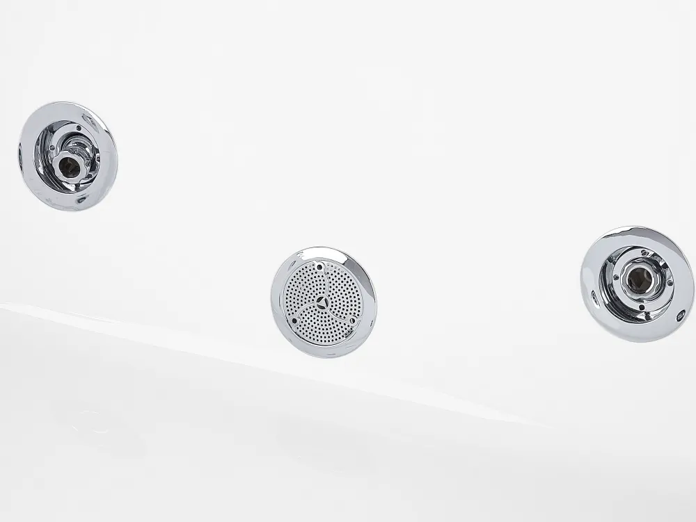 Kylpy- & Poreammeet<Beliani Poreamme Vapaasti Seisova Valkoinen 130 X 130 Cm Tahua