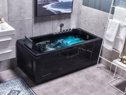 New Beliani Poreamme Vasenk. Led-Valot Musta 169 X 81 Cm Artemisa