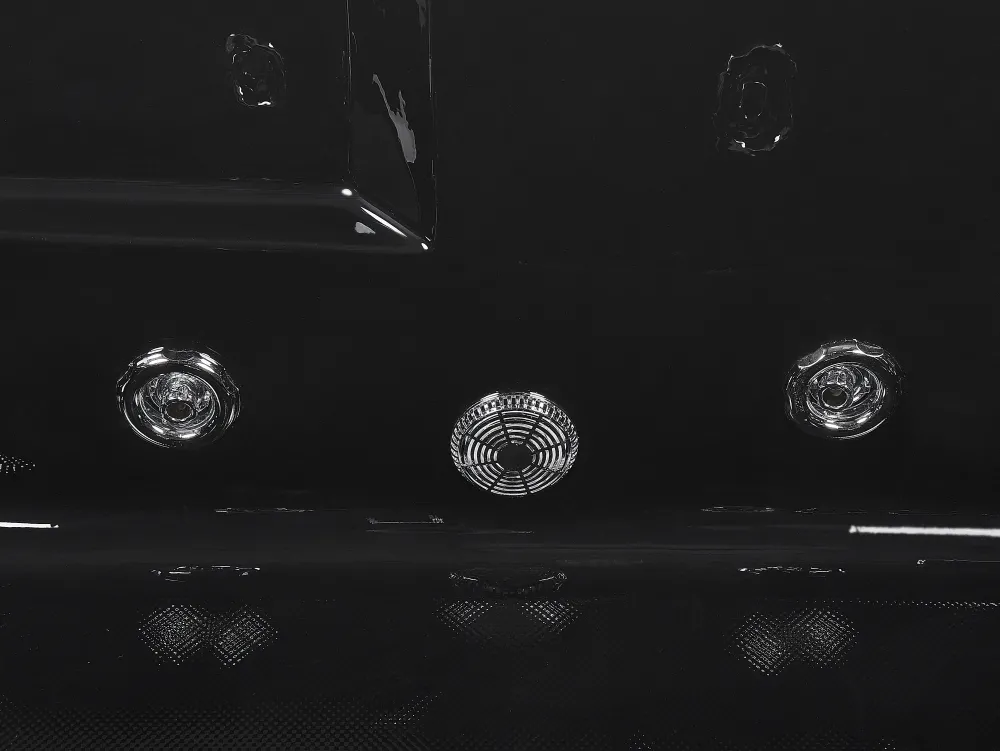 New Beliani Poreamme Vasenk. Led-Valot Musta 169 X 81 Cm Artemisa