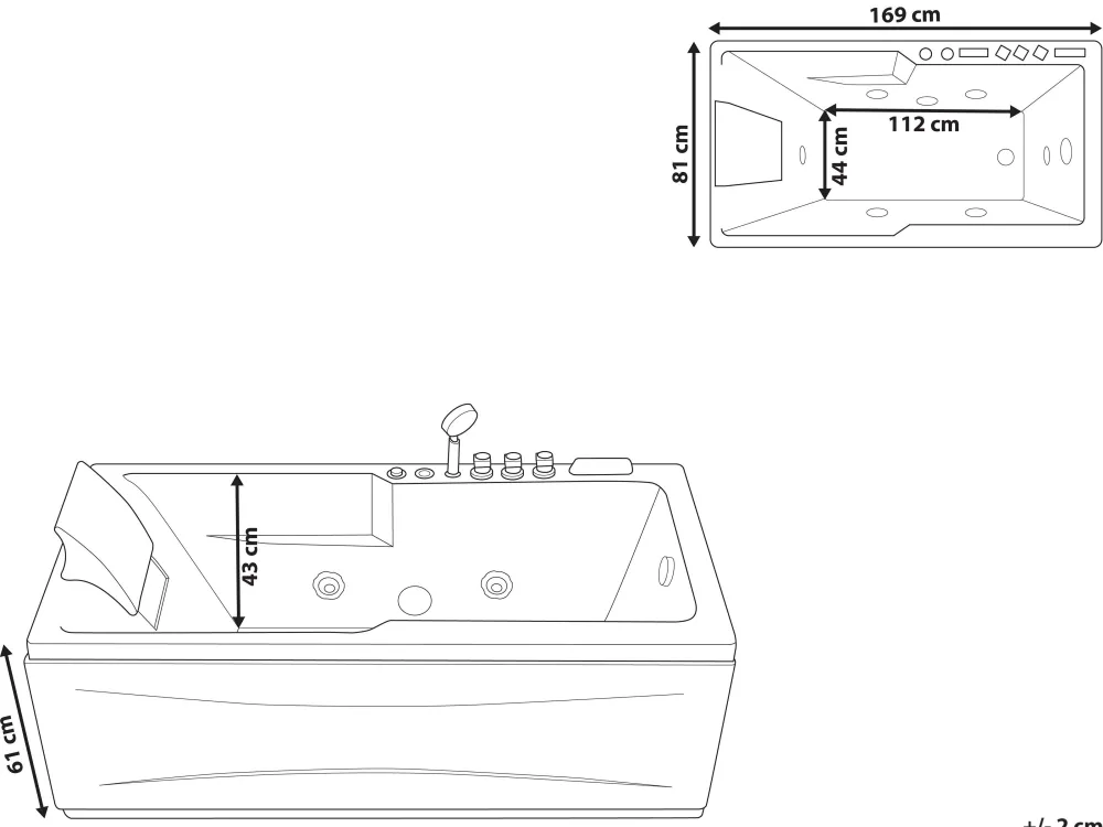 New Beliani Poreamme Vasenk. Led-Valot Musta 169 X 81 Cm Artemisa