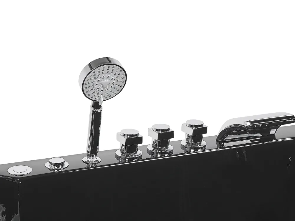 New Beliani Poreamme Vasenk. Led-Valot Musta 169 X 81 Cm Artemisa