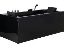 Kylpy- & Poreammeet<Beliani Poreamme Vasenk. Led-Valot Musta 183 X 90 Cm Varadero