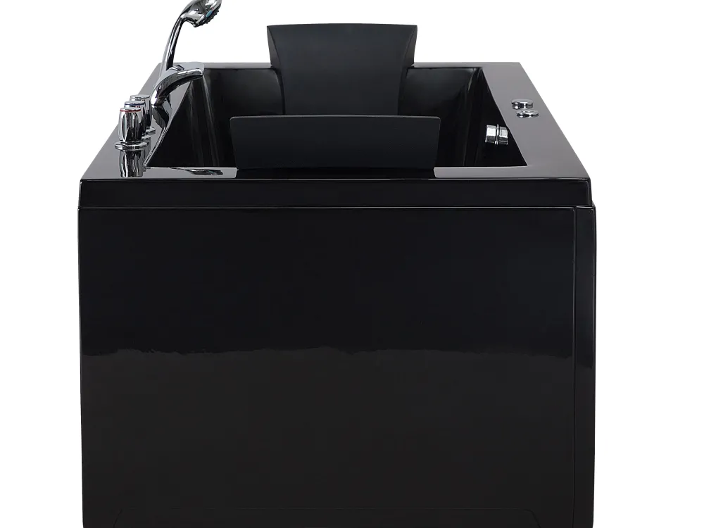 Kylpy- & Poreammeet<Beliani Poreamme Vasenk. Led-Valot Musta 183 X 90 Cm Varadero