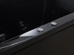 Kylpy- & Poreammeet<Beliani Poreamme Vasenk. Led-Valot Musta 183 X 90 Cm Varadero