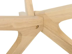 Cheap Beliani Poytasetti Lasitasolla Kumipuu Vaalea Puu 2 Kpl Valley