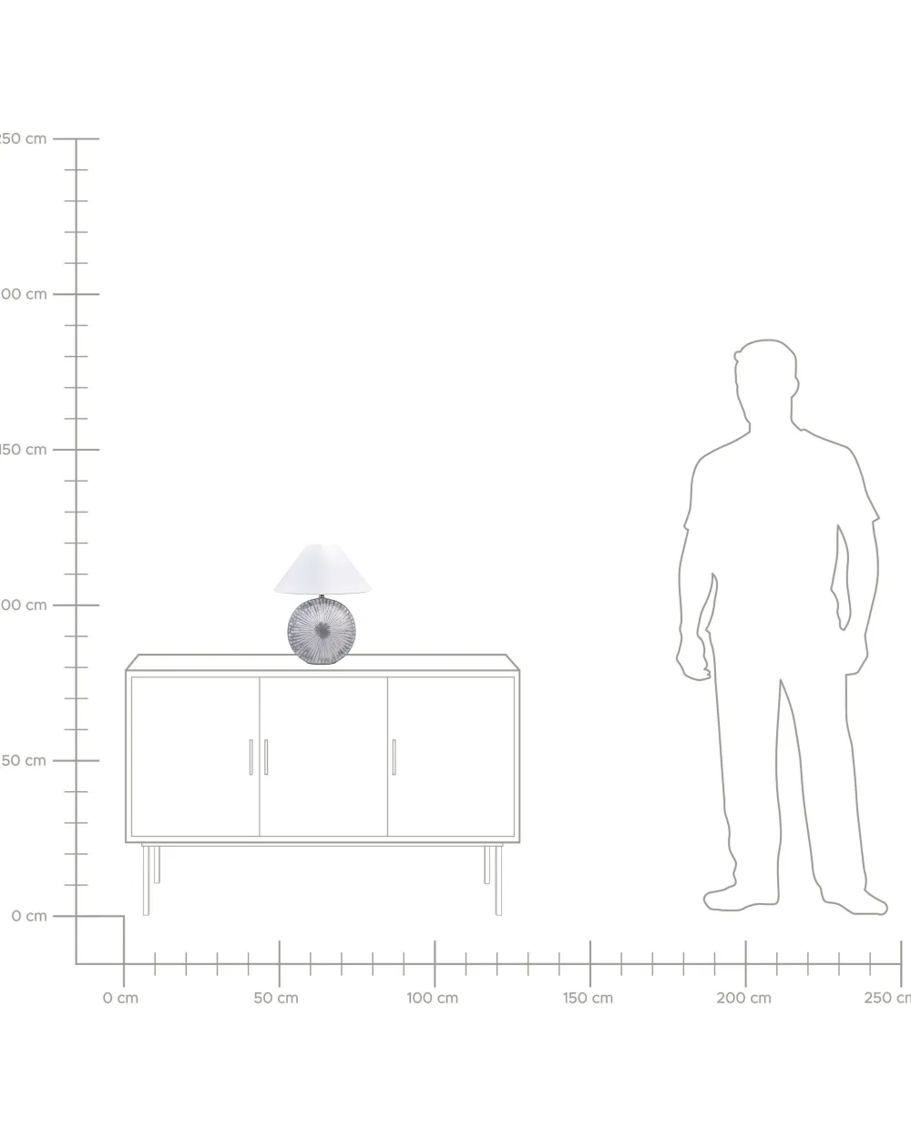 Valaisimet<Beliani Poytavalaisin Keraaminen Kartio Harmaa Yuna