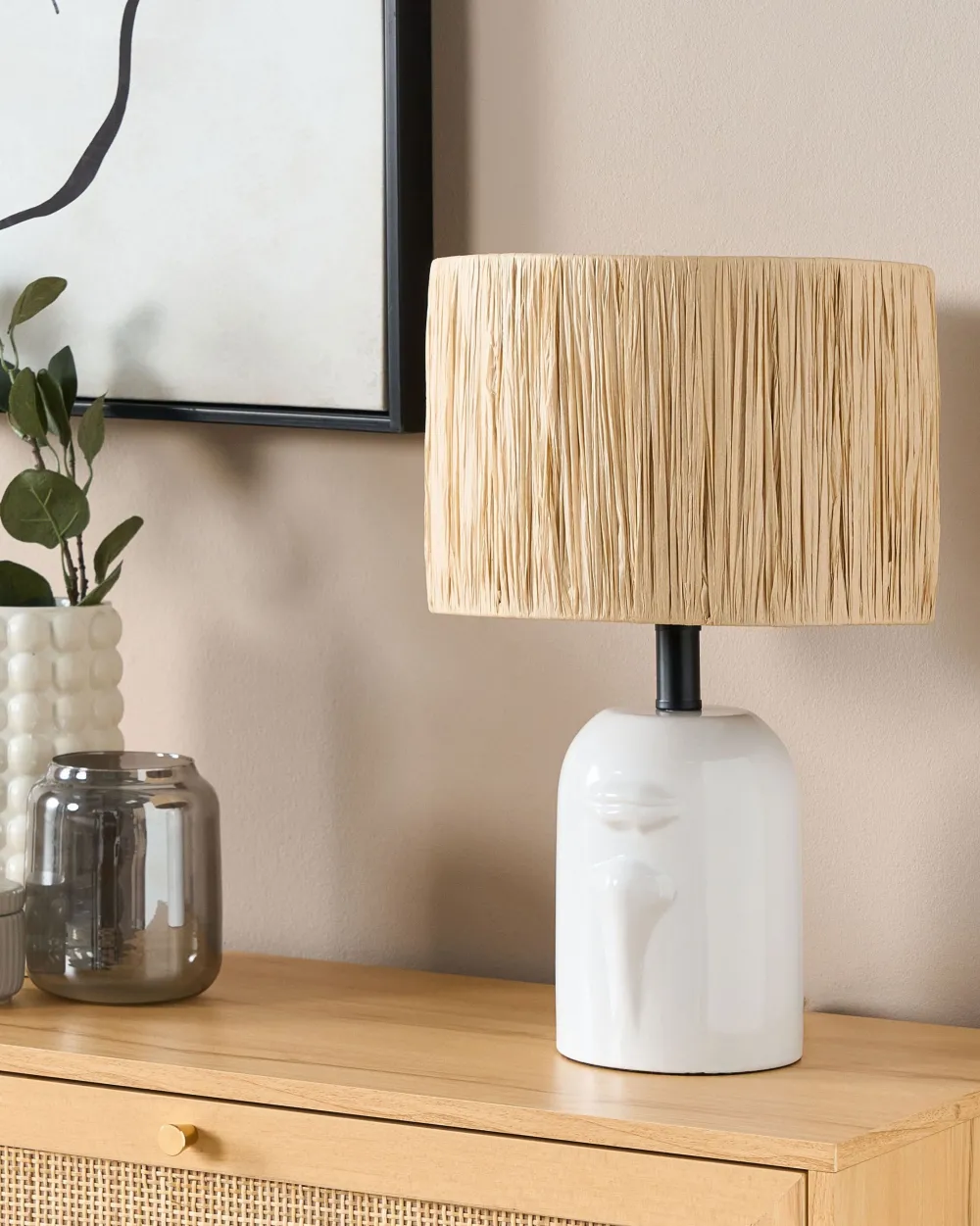 Valaisimet<Beliani Poytavalaisin Keraaminen Valkoinen Jubones