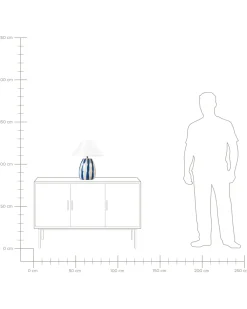 Valaisimet<Beliani Poytavalaisin Keraaminen Vaalea Beige/Sininen Luchetti
