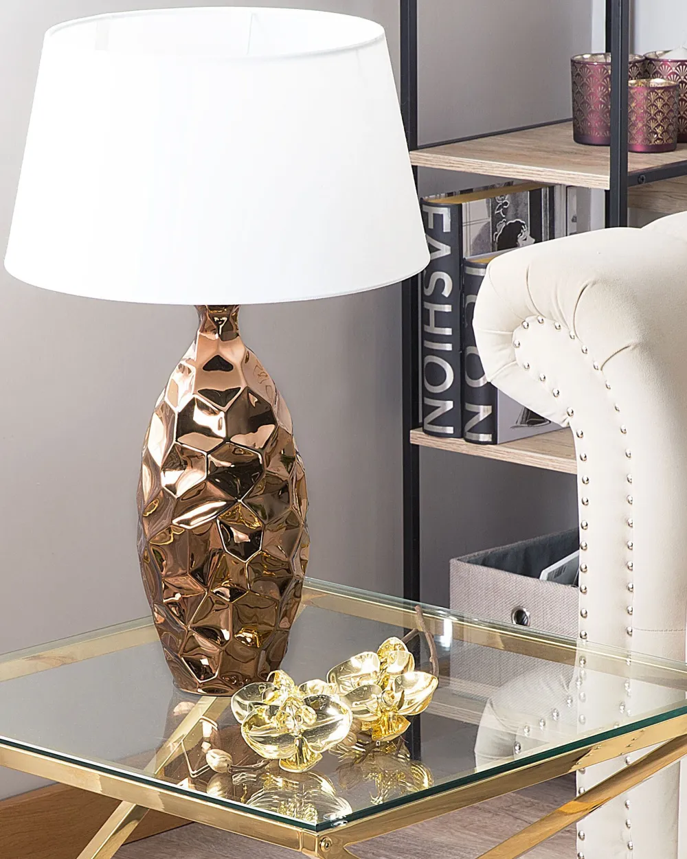 Valaisimet<Beliani Poytavalaisin Keraaminen Kullanruskea Tori