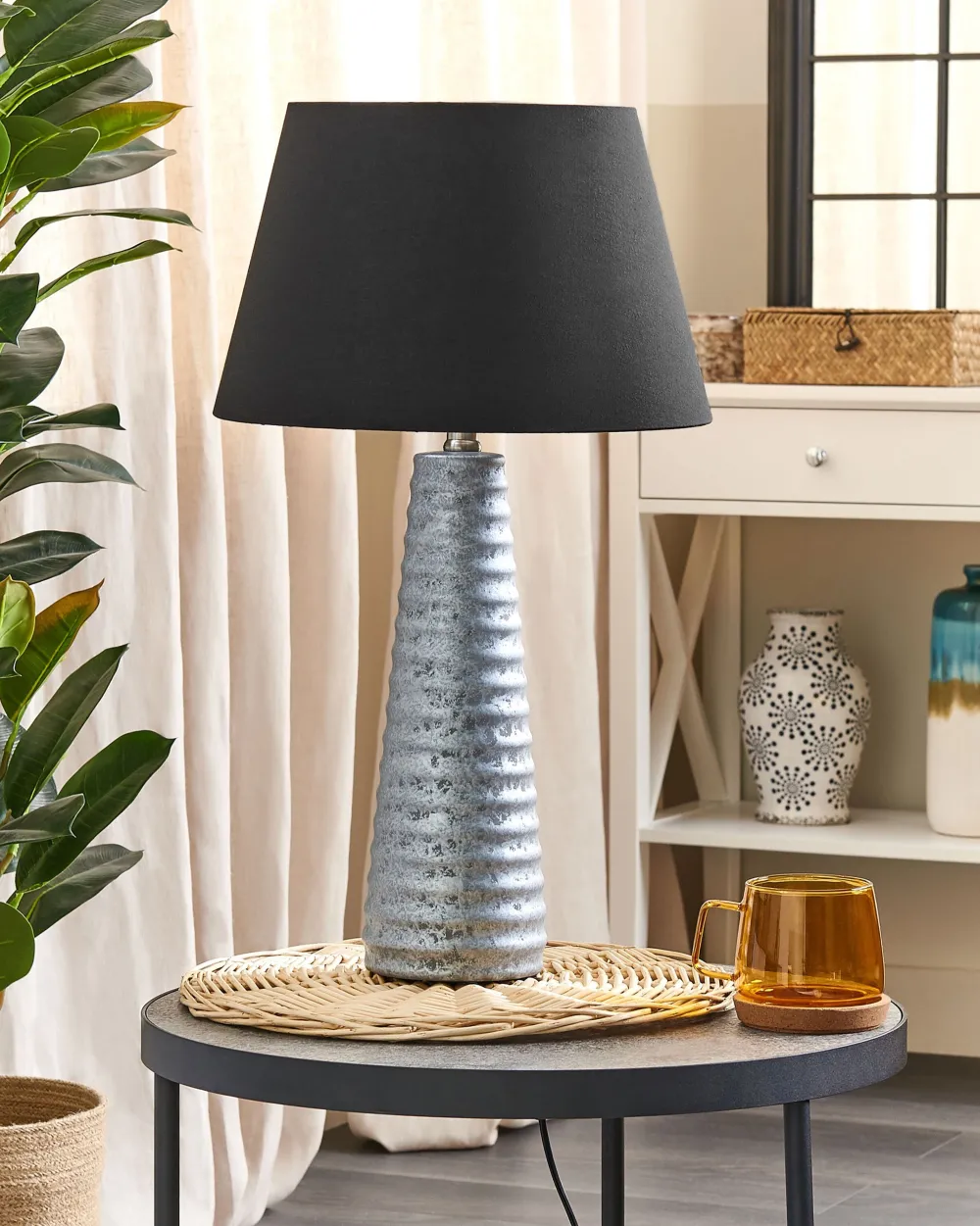 Valaisimet<Beliani Poytavalaisin Keraaminen Hopea Vilnia