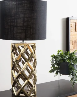 Flash Sale Beliani Poytavalaisin Keraaminen Musta/Kulta Selja