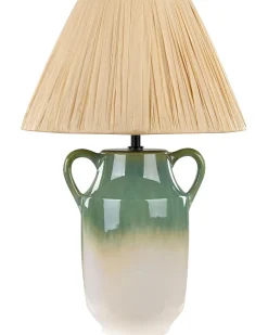 Valaisimet<Beliani Poytavalaisin Keraaminen Vihrea/Valkoinen Limones