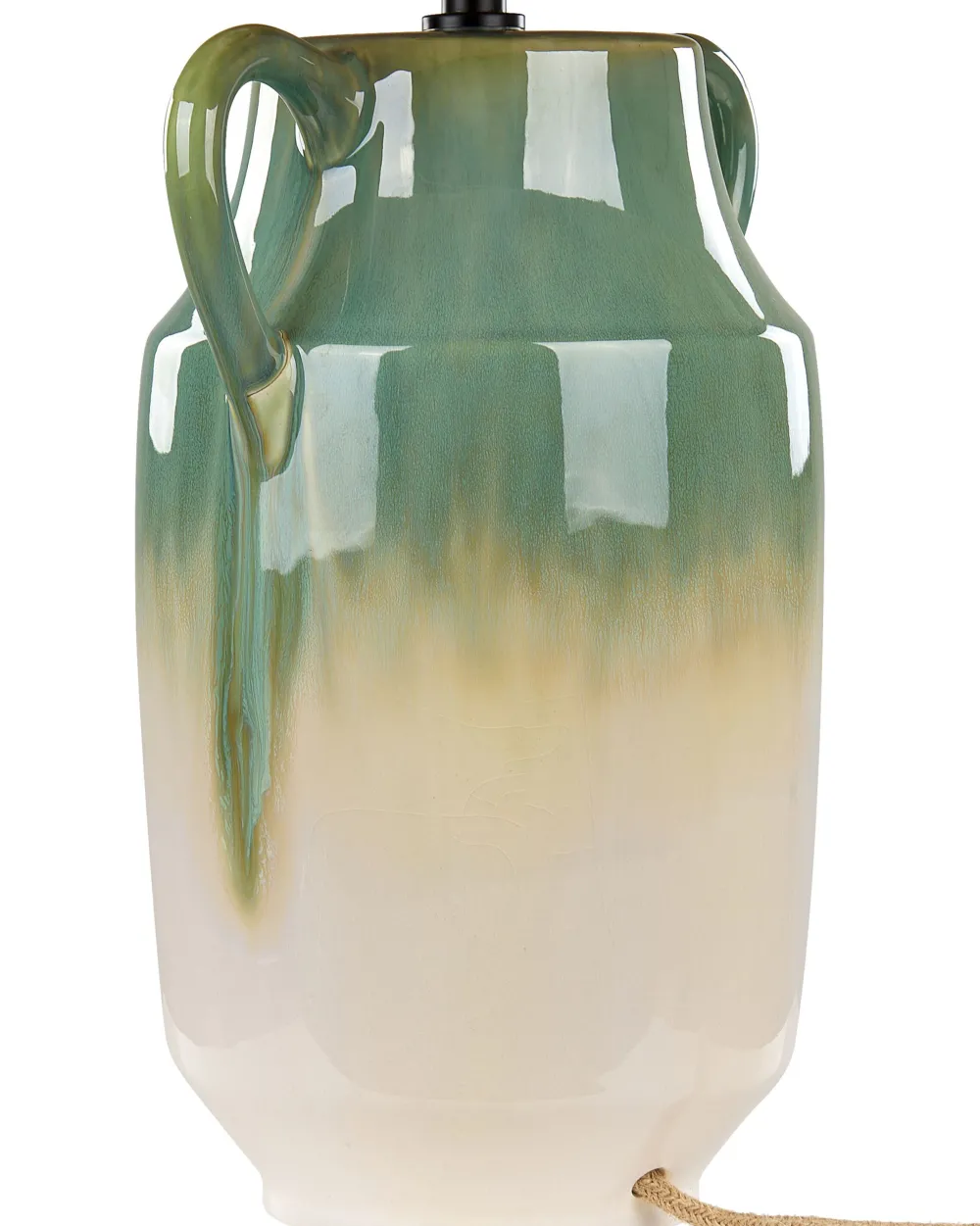 Valaisimet<Beliani Poytavalaisin Keraaminen Vihrea/Valkoinen Limones